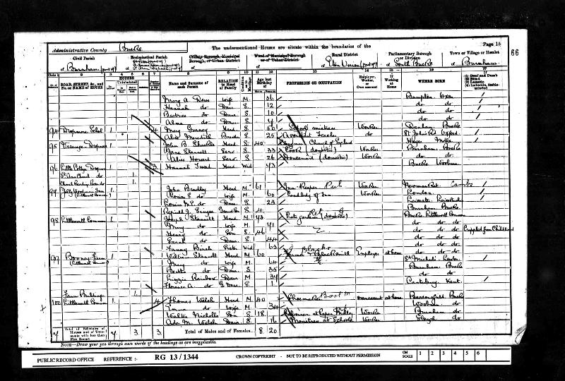 Tweed (Hannah nee Rippington) 1901 Census